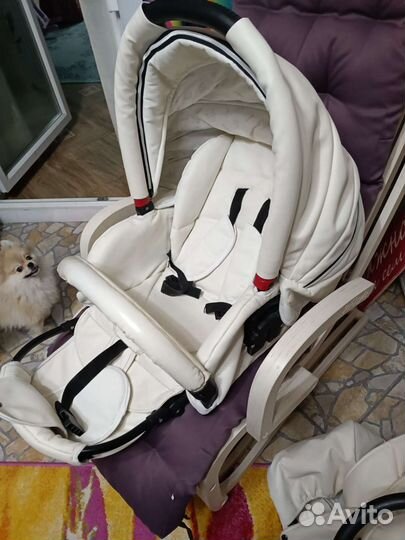 Детские коляски 3 в 1 из эко кожи