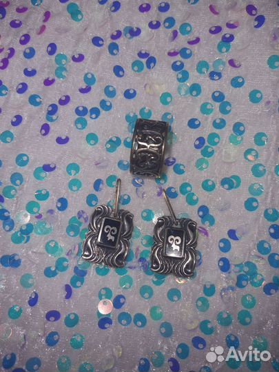 Два кулона и кольцо (серебро)