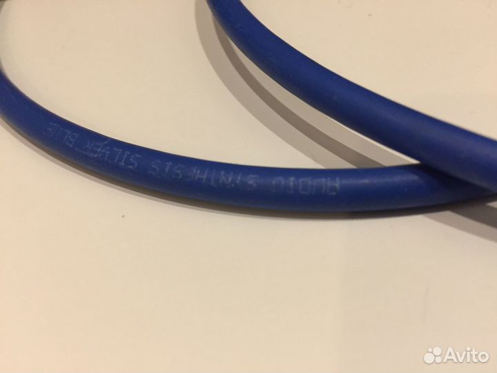 Audiosynthesis silver blue interconnekt