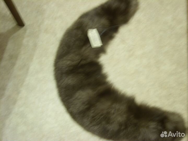 Полупелерина из меха песца-серебристого