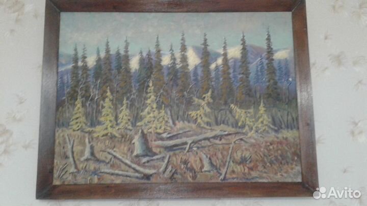 Картина Горы Хараелаха (Норильск) 1968 год