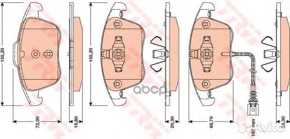 Колодки тормозные audi Q3 11/VW sharan 10/TIG