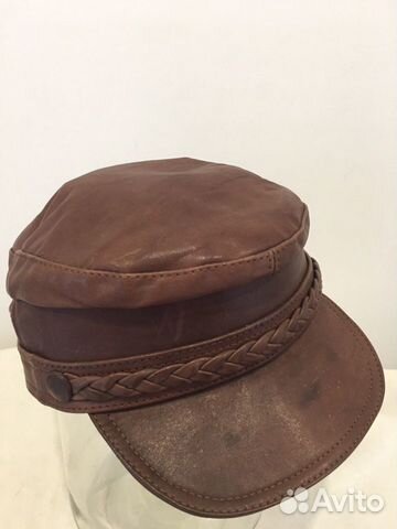Кепка натуральная кожа