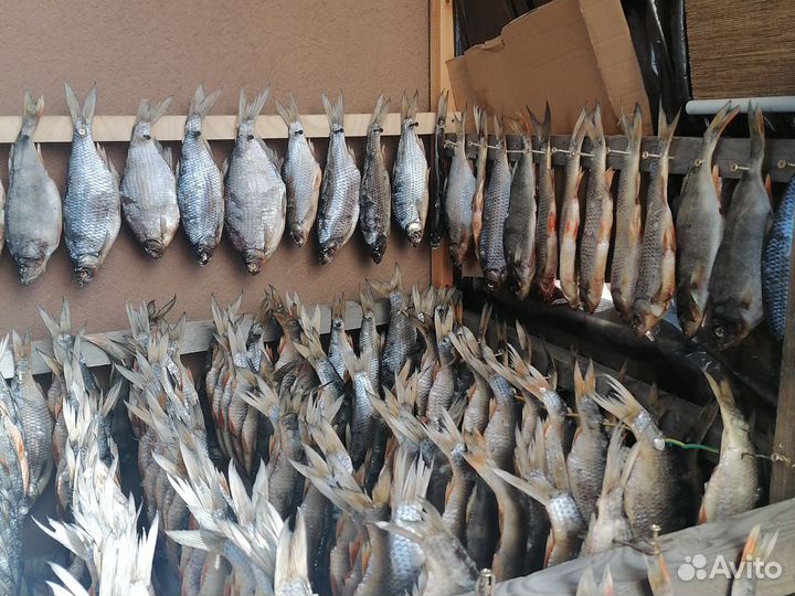 Рыба вяленая - плотва, окунь