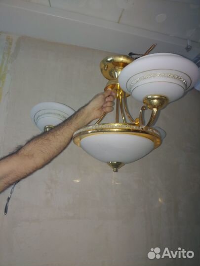 Люстра потолочная подвесная бу