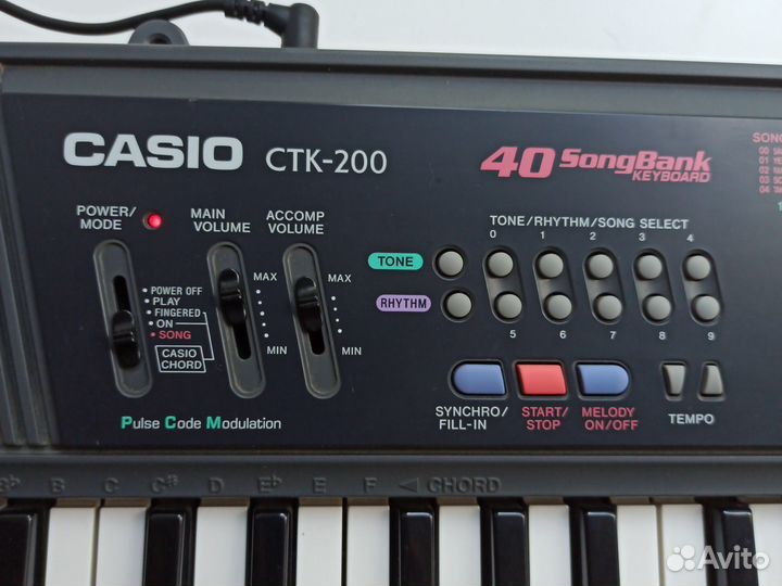 Синтезатор Casio CTK 200 + блок питания