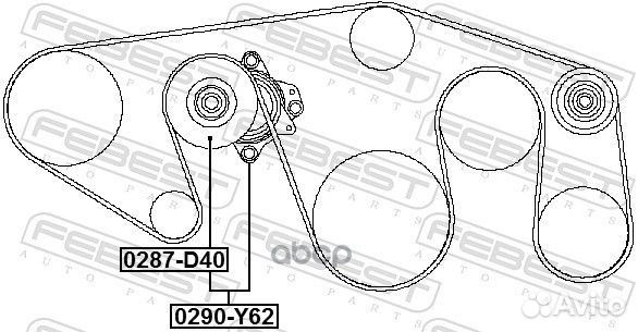 Натяжитель ремня Nissan Patrol Y62 10 0290Y62