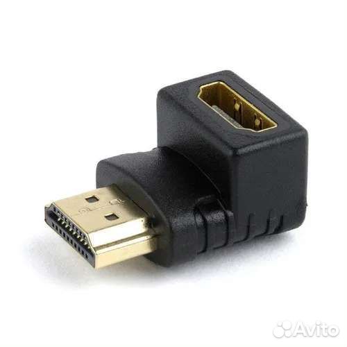 Переходник hdmi шт - hdmi гн, угловой 90 градусов