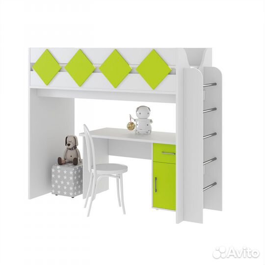 Детская кровать с лестницей-комодом