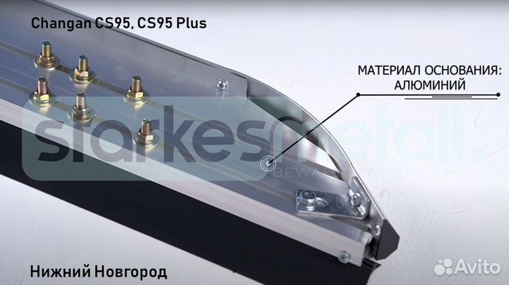 Подножки Changan CS95, CS95 Plus с нержавеющей площадкой