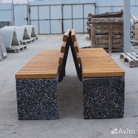 Скамейка со спинкой парковая, городская