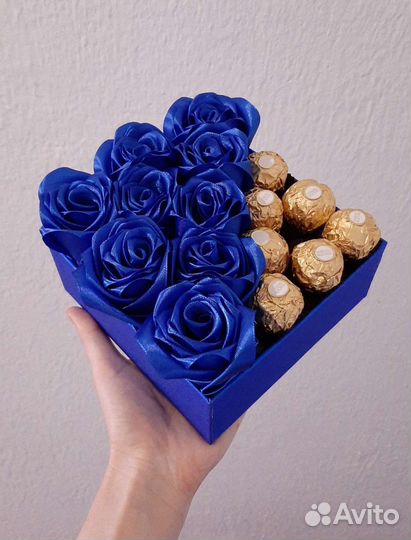 Набор роз и шоколадных конфет
