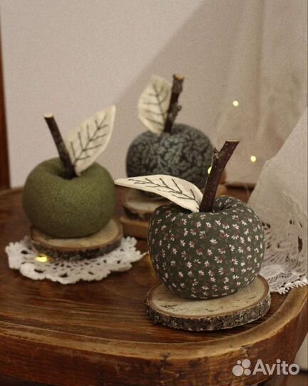 Игольница текстильное яблоко