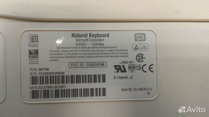 Клавиатура Microsoft Natural Keyboard