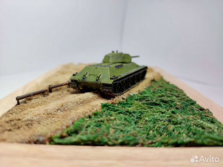 Диорама т 34 в поле 1:100