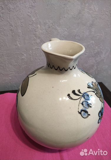 Кувшин керамика с росписью СССР