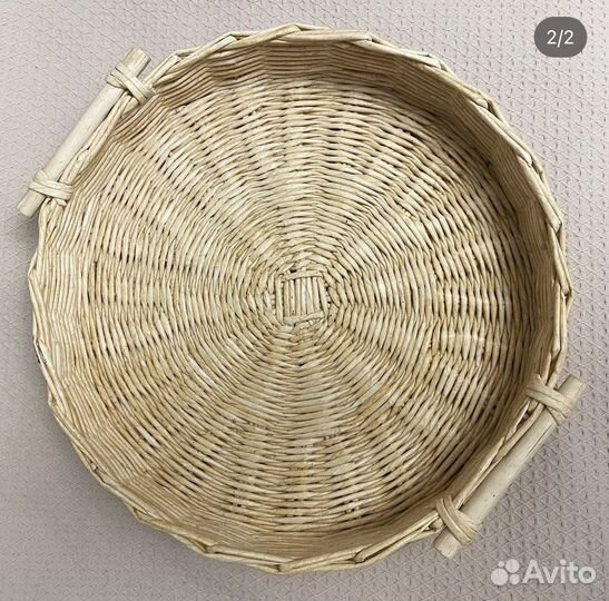 Корзина плетеная из бумажной лозы