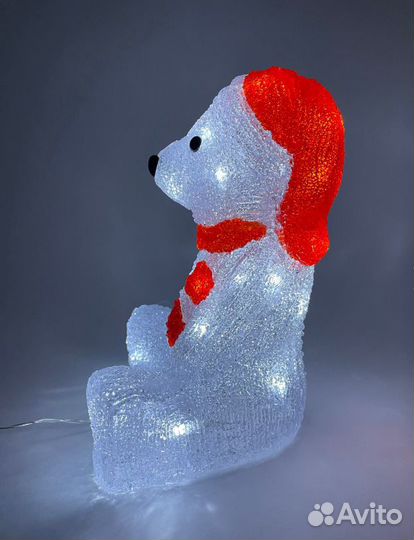 Светодиодный медведь акрил 30 LED 220v (новый)