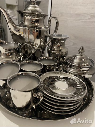 Кофейный сервиз хромовый