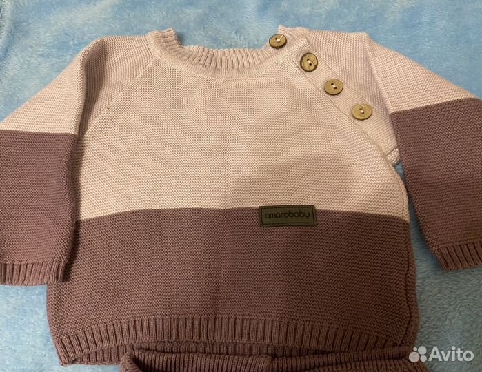 Вязаный костюм детский 68 74