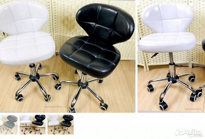 Стул для косметологов трио новый со спинкой