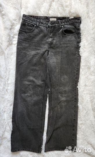 Джинсы черные широкие женские 46 buggy