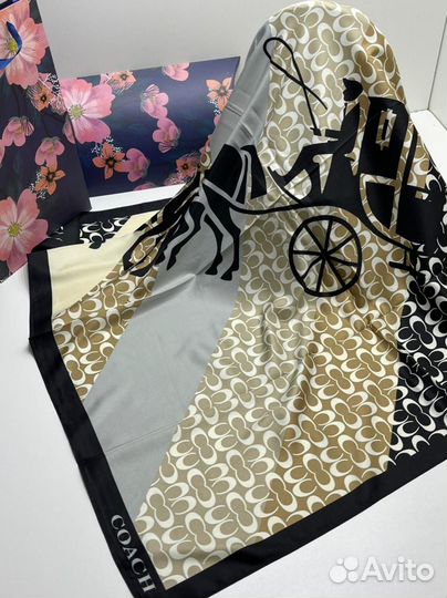 Шелковый платок Coach разные оттенки новые