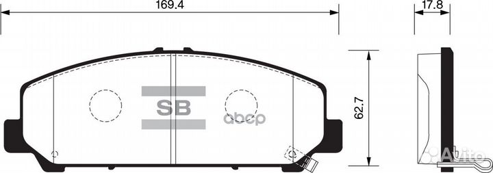 Колодки тормозные дисковые SP1448 Sangsin brake