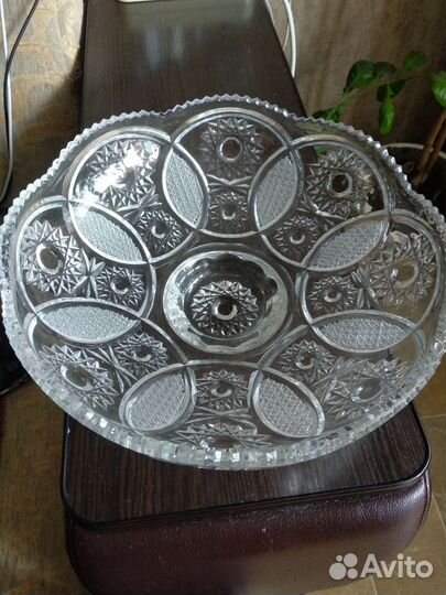 Блюдо ваза хрусталь СССР