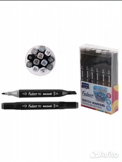 Набор 12 скетч маркеров