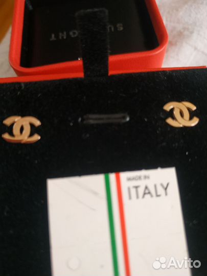 Золтые серьги Chanel