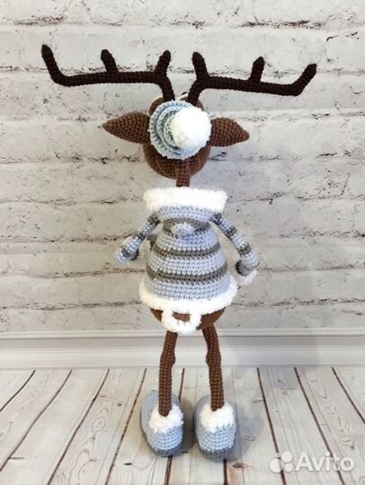 Новогодний олень, игрушка ручной работы