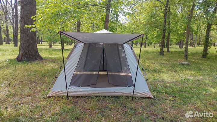 Палатка 4-х местная, автомат+ подарок фонарик