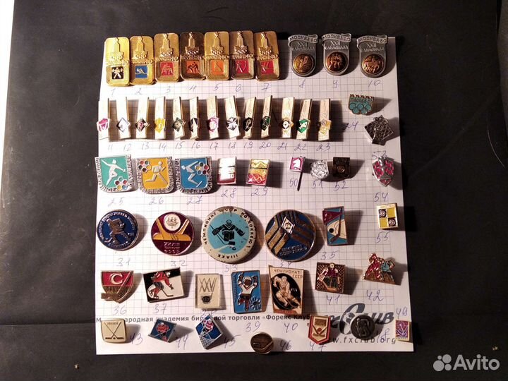 Значки СССР олимпиада 80, спорт