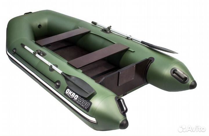 Надувная лодка Аква 2900 Слань Книжка Киль