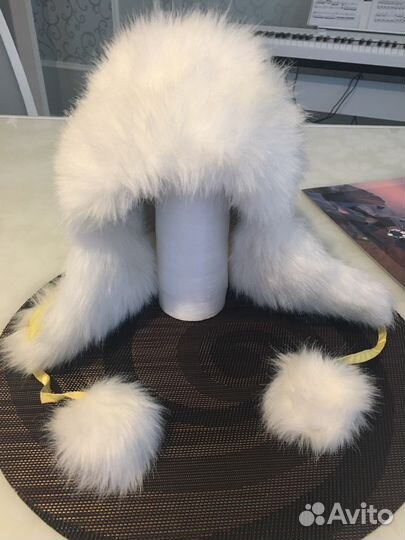 Шапка зимняя ушанка для девочки 8-10 лет+перчатки