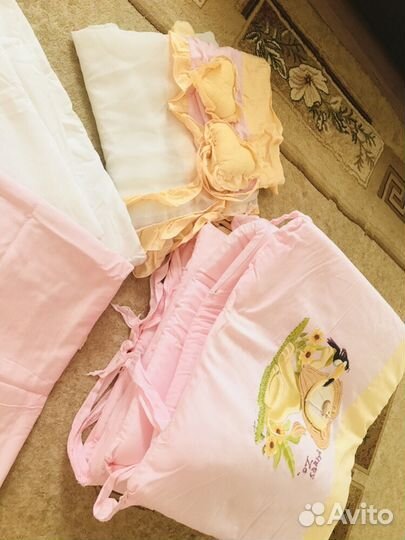 Балдахин,бортики, постельн.белье,одеяло,подушка