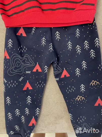 Теплый костюм с начесом для мальчика 86-92