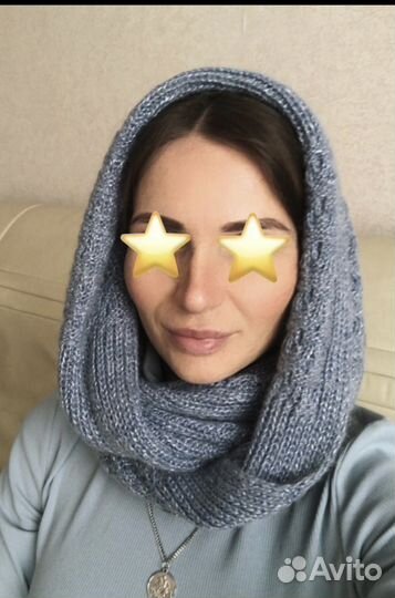 Снуд шерстяной снежная королева