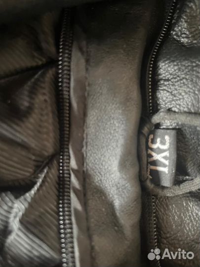 Кожаная куртка мужская с подкладом овчина