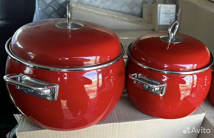 Кастрюли эмалированные