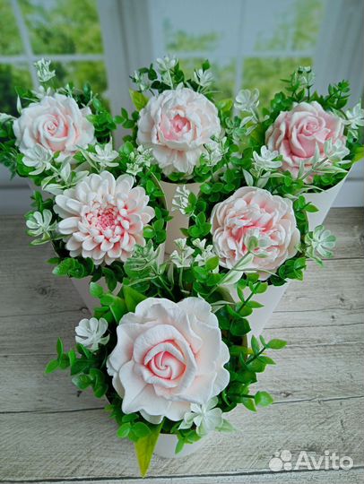 Букет-комплимент из мыла