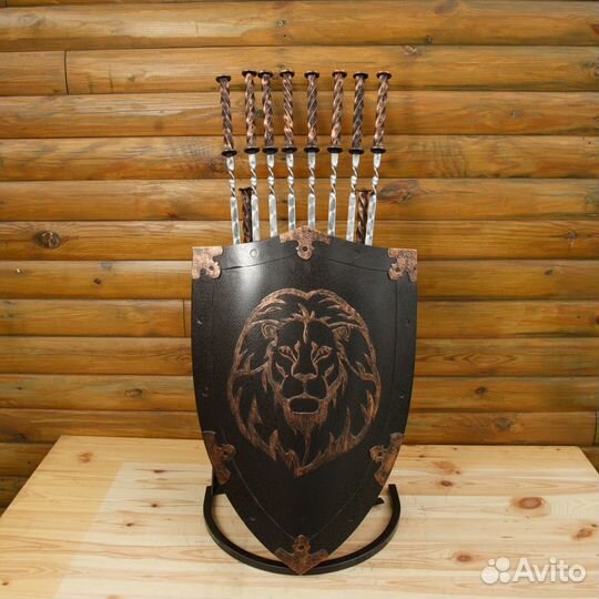 Стойка для шампуров, с днем рождения, на 8 шт