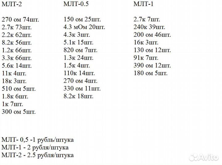 Резисторы млт, диоды, конденсаторы, вольтметр