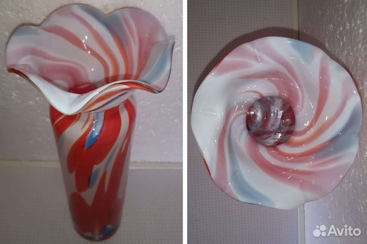 Ваза цветное стекло СССР