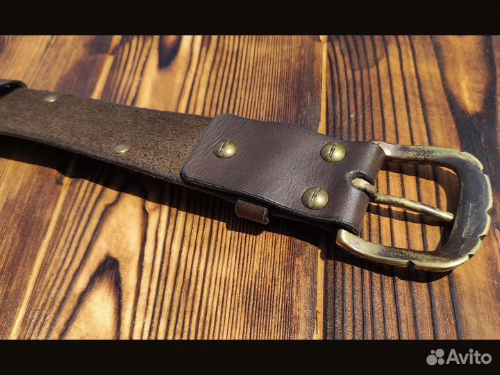 Ремень из натуральной кожи. Ручная работа