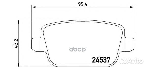 Колодки тормозные задние дисковые к-кт 'P24075