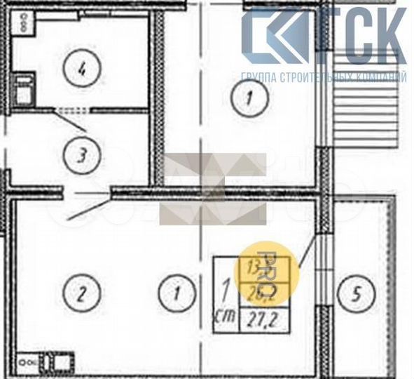 Квартира-студия, 27,2 м², 4/17 эт.
