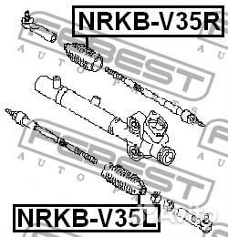 Пыльник рулевой рейки левый