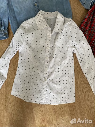 Фирменные рубашки для девочки 122 см